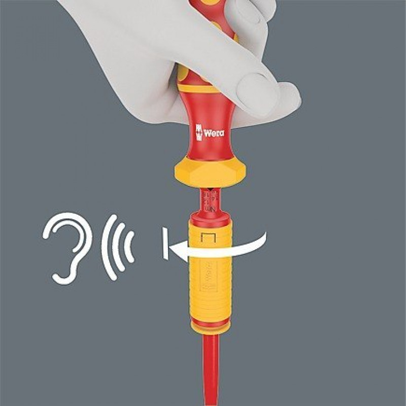 Регулируемая ручка с моментом затяжки 1,2-3,0 Нм для изолированных болтов VDE, Kraftform Kompakt Wera [05074750001]