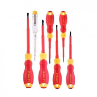 Набор изолированных отверток Stanley из 7 предметов с тестером напряжения [STHT60031-0]