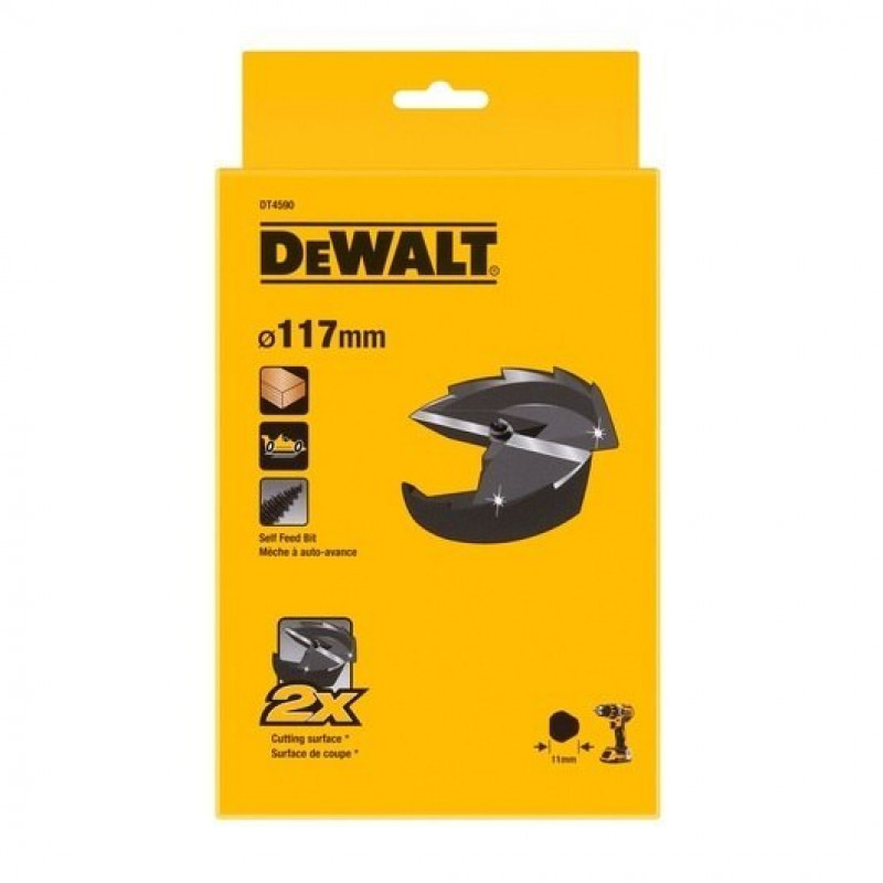Свердло DeWALT з самосвердлильним головкою для дерева 117 мм [DT4590-QZ]