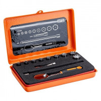 Набір торцевих ключів 1/4 M4-M13 з 6-гранною головкою, з тріскачкою, 12 предм. BAHCO [6712R]