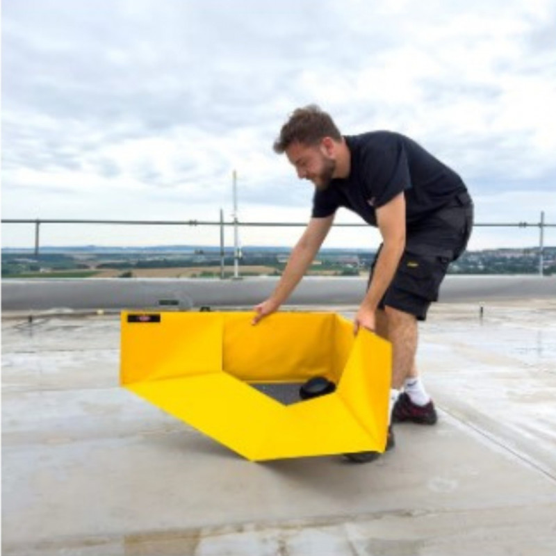 Водостічна система Haidl для плоского даху – рукав, кут для відведення води з даху