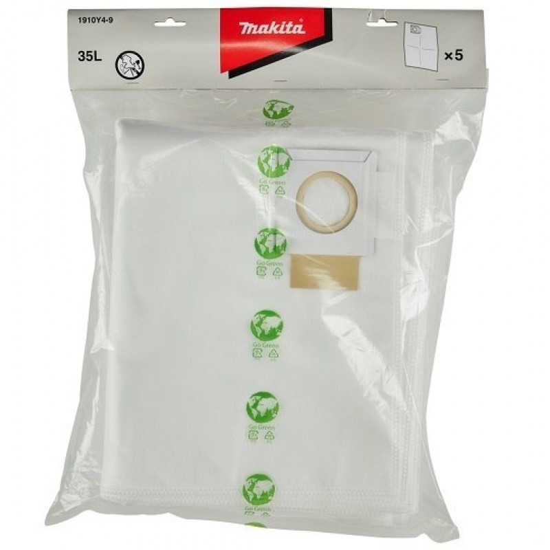 Неткані мішки об'ємом 35 л для пилососа VC006G, VC007G, Makita [1910Y4-9] 5 шт.