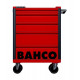 Візок для інструментів Bahco з 5 висувними ящиками червоного кольору [1472K5RED]