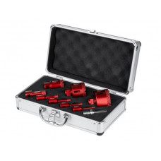 Набор из 9 предметов, кольцевые алмазные пилы для керамики 6, 8, 10, 12, 20, 35, 55, 68 мм и адаптер, сухой, M14, 365 SMART [SM-25-SET9]