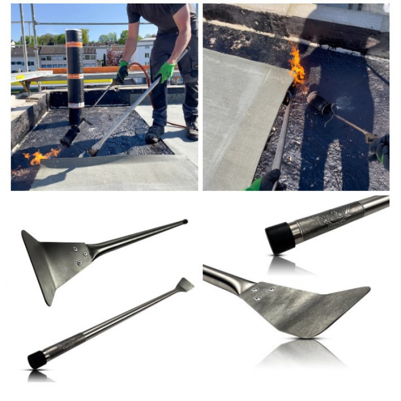 Шпатель Haidl для плоских дахів 40 см – інструмент, лопата, палиця для притискання руберойду на плоских дахах