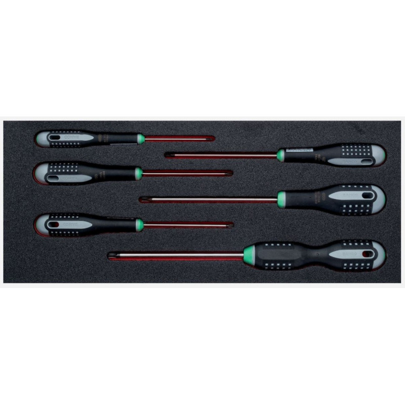 Вставка для інструментального візка з обладнанням, 6 інструментів, Bahco [FF1E1008] розмір 1/3 шухляди