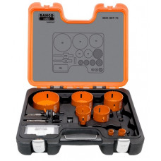 Набор биметаллических коронок Bahco, 9 предметов, для дерева и металла [3834-SET-73]