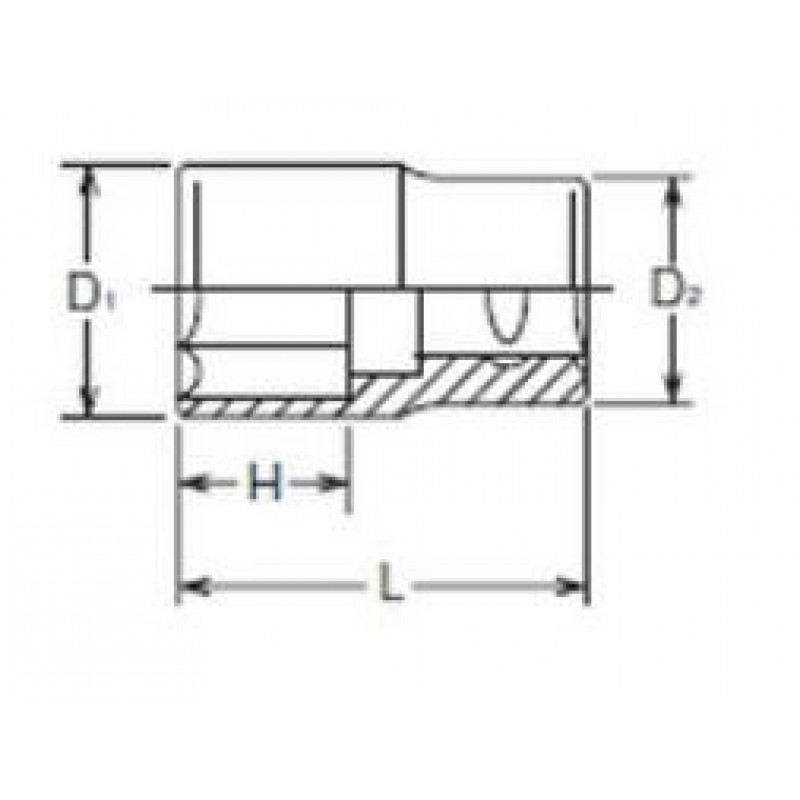 12-гранна ручна головка 1, для гвинтів та гайок, 3.1/8'', Koken [8405A 3.1/8]