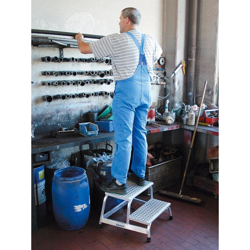 Промислові монтажні сходи, платформа з 3 сходинками з алюмінієвої решітки, STABILO PROFESSIONAL KRAUSE [805331]