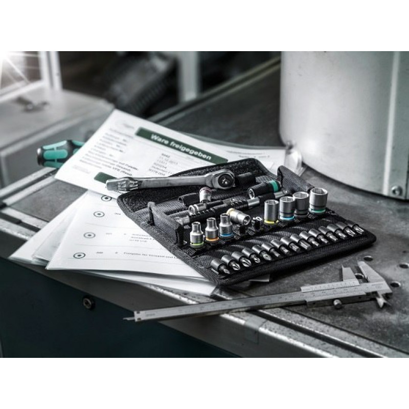 Набір із 28 торцевих ключів та біт 1/4 5-13 мм Zyklop Metal 8100 SA 7 Wera [05004017001]