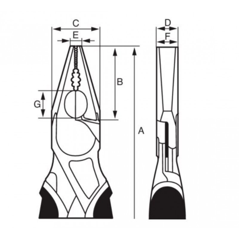 Плоскогубцы комбинированные 180 мм, изолированные VDE, Bahco [2628 S-180]