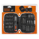 Набір біт та головок BLACK+DECKER з 45 предметів, тріскачкою та 1/4' [A7039-XJ]