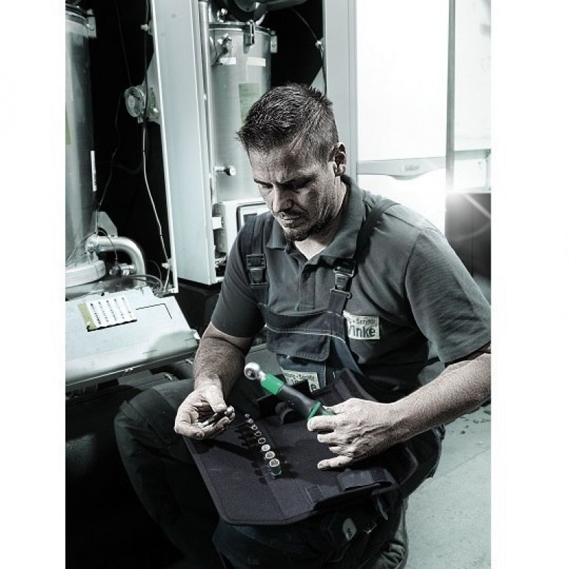 Квадратный динамометрический ключ 1/4, 2-12 Нм с фиксатором, 8 шт. головок, Safe-Torque A 1 Set1, Wera [05075830001] Wera 2go