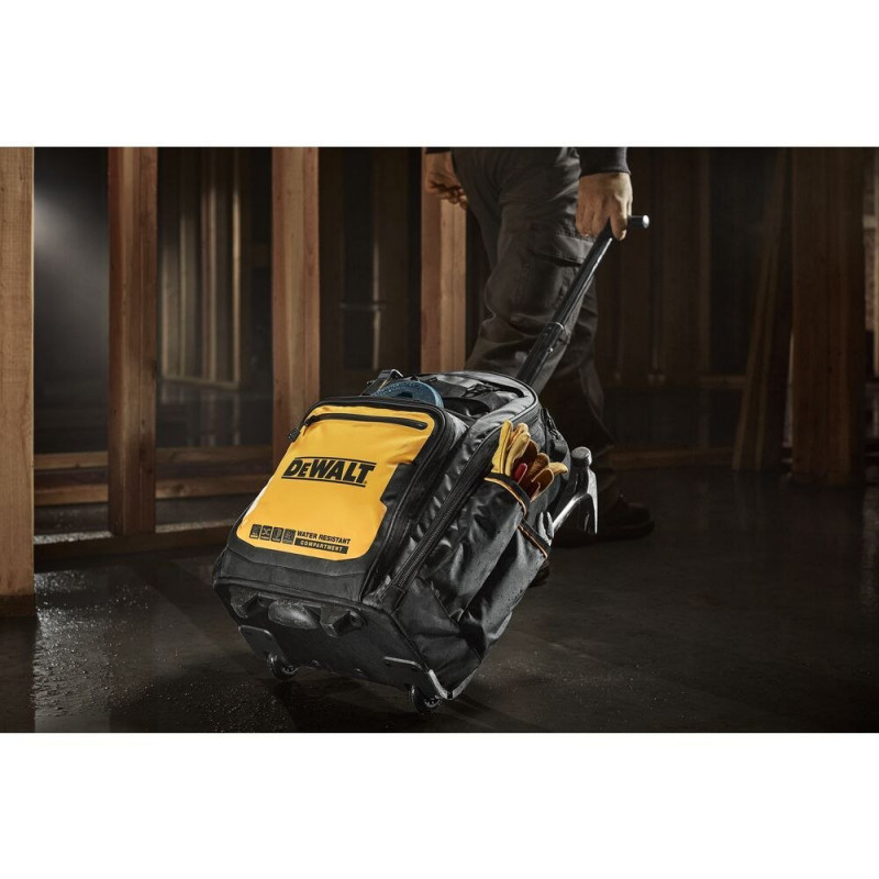 Рюкзак для інструментів DeWalt Soft Storage Series з кишенями на колесах [DWST60101-1] з телескопічною ручкою