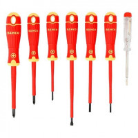 Набор изолированных отверток BahcoFit из 7 предметов с тестером напряжения, Bahco [B220.027]