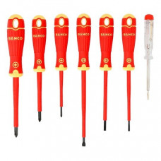 Набор изолированных отверток BahcoFit из 7 предметов с тестером напряжения, Bahco [B220.027]