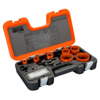 Набор из 10 биметаллических коронок Bahco для дерева и металла [3834-SET-73-22/68]