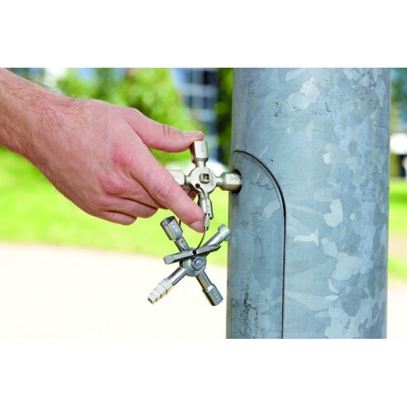 Універсальний ключ для шаф, розподільних щитів, коробок та запірних систем TwinKey KNIPEX [00 11 01]