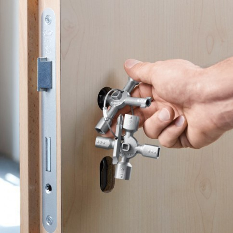 Універсальний ключ для шаф, розподільних щитів, коробок та запірних систем TwinKey KNIPEX [00 11 01]