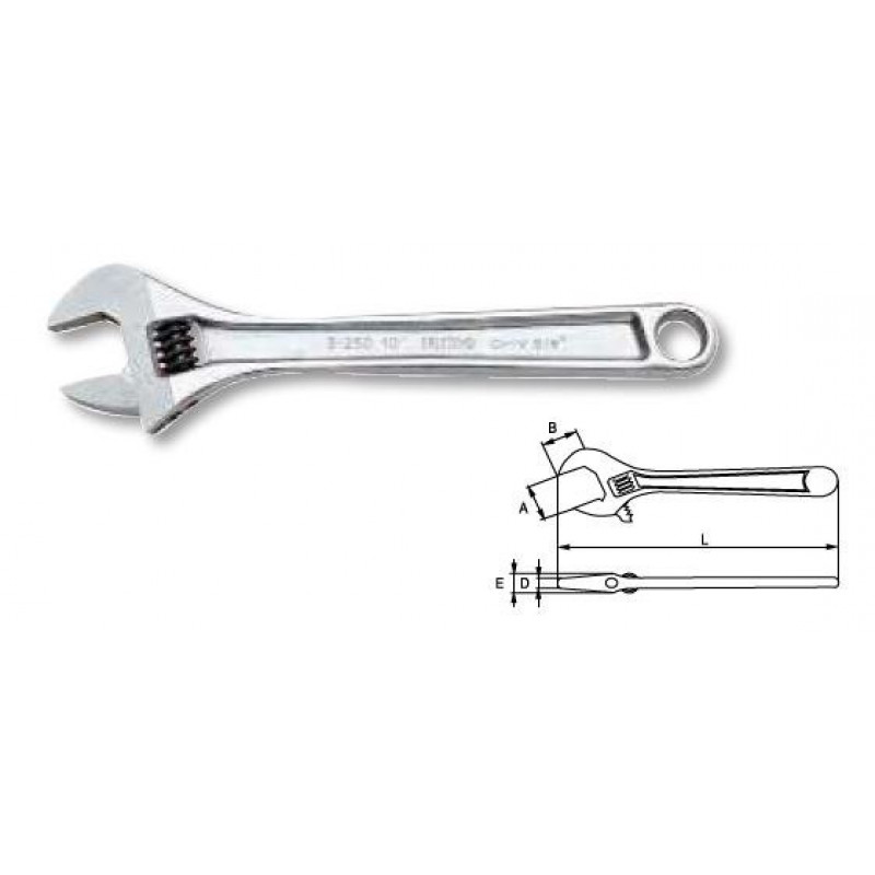 Шведский разводной ключ 300 мм, открытие губок 36 мм, Irimo [5-300C-1]