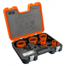 Набор биметаллических коронок Bahco, 13 предметов, для дерева и металла [3834-SET-77]