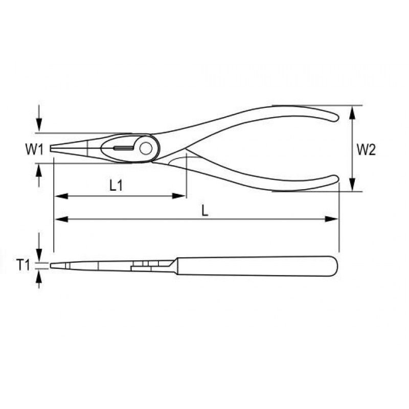 Плоскогубцы VDE полукруглые, длинные 160 мм, многокомпонентная ручка, Irimo [612V-160-1]