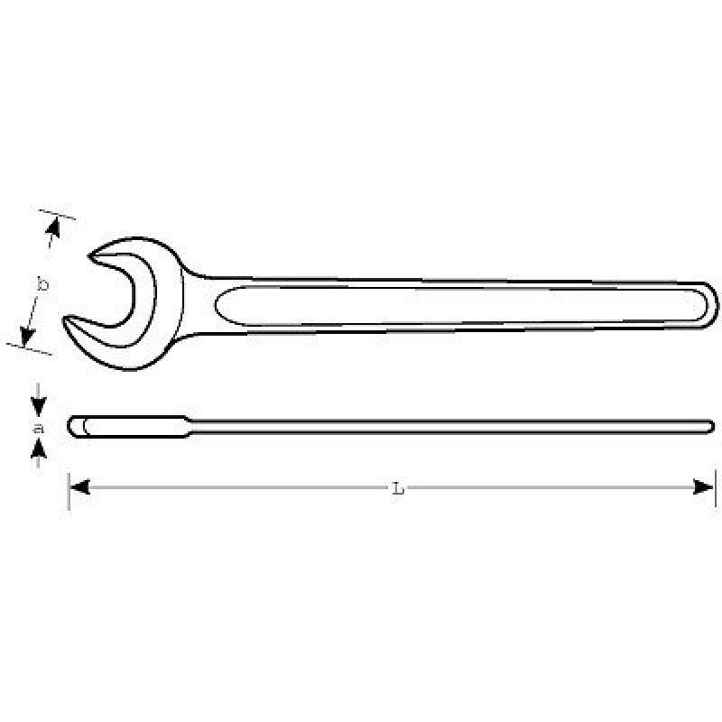 Односторонний рожковый ключ M55 [894M-55]