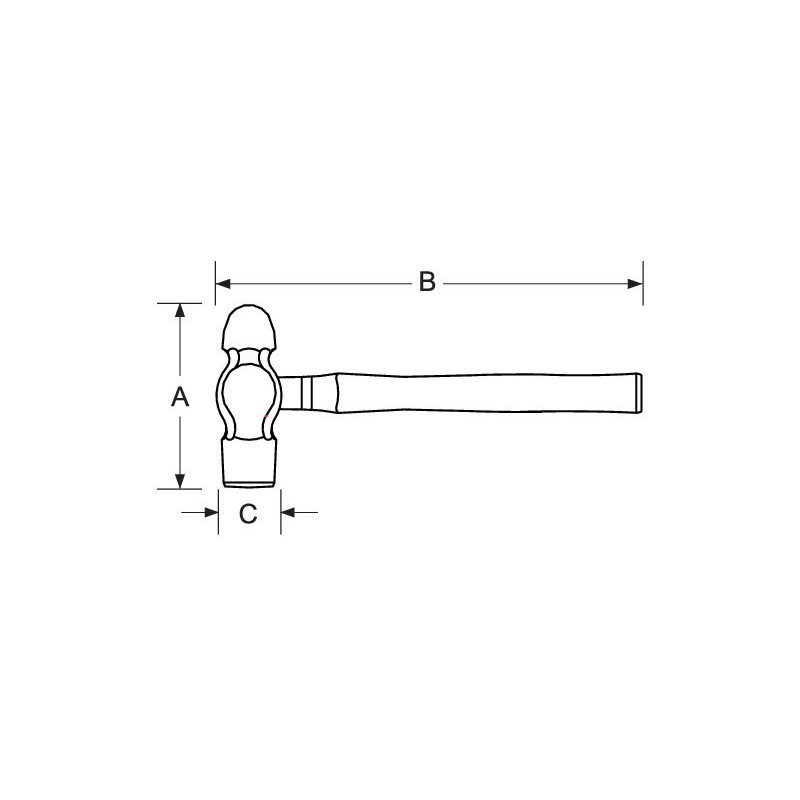 Неіскрячий кульковий молоток 340 г, Bahco [NS506-300]