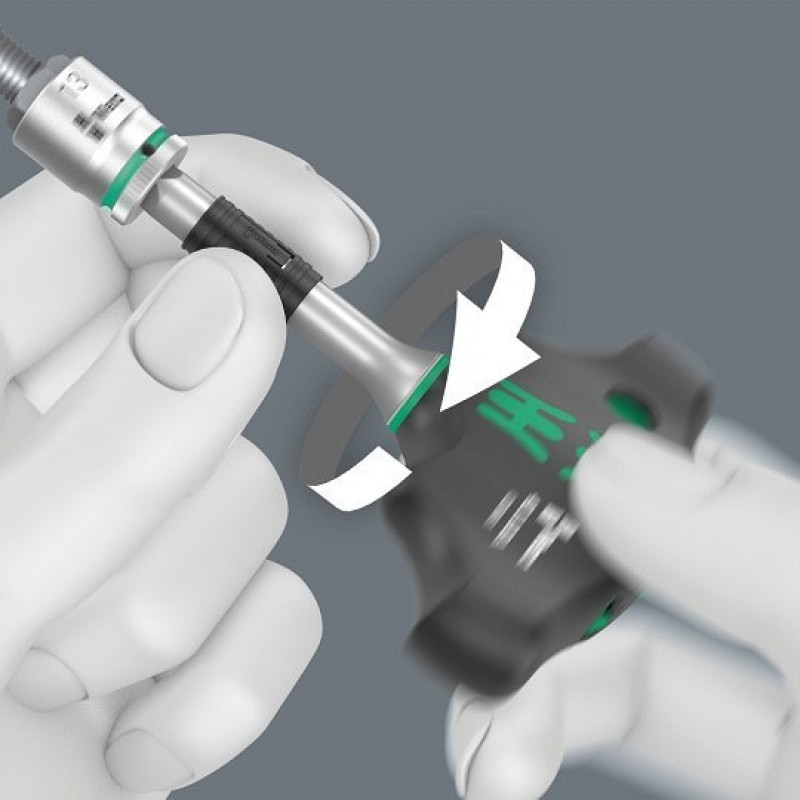 Набір з 8 головок 1/4, від 6 до 13 мм, з тріскачкою 1/4 Kraftform Kompakt 400RA, упаковка Wera 3go [05023470001]