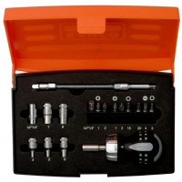 Набір головок, біт 1/4 з тріскачкою, 18 шт. BAHCO [808050S-18]