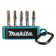 Набор ударных бит 1/4 PH, PZ, TORX, 5 предм. IMPACT PREMIER MAKITA [E-13568] в держателе с карабином