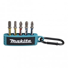 Набор ударных бит 1/4 PH, PZ, TORX, 5 предм. IMPACT PREMIER MAKITA [E-13568] в держателе с карабином