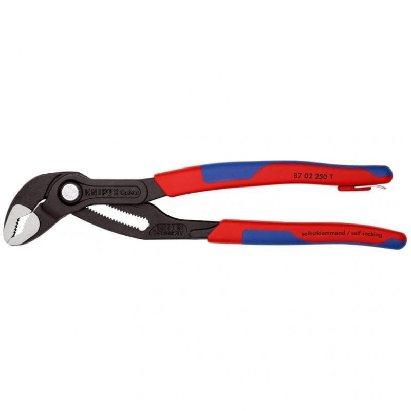 Плоскогубцы Cobra 250 мм KNIPEX [87 02 250 T] двухкомпонентная ручка с предохранителем