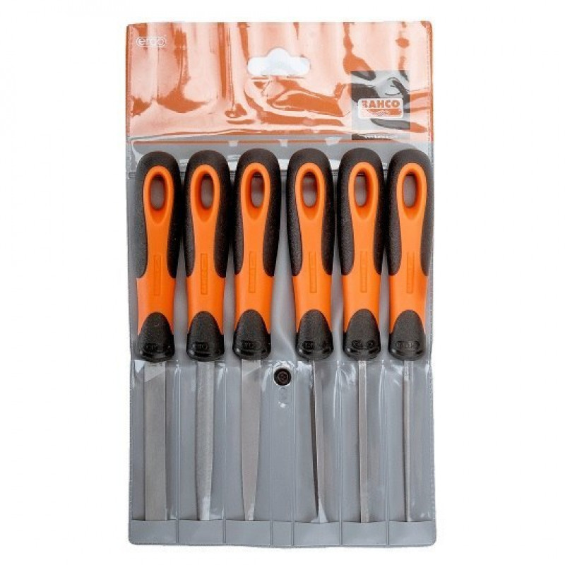 Набір ручних напилків 100 мм, 6 предм. ERGO Bahco [1-476-04-3-2]