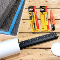 Набір великих інструментів для пінопласту LeanCraft [LF-SET-LARGE] (ніж, леза, маркер, лінійка)