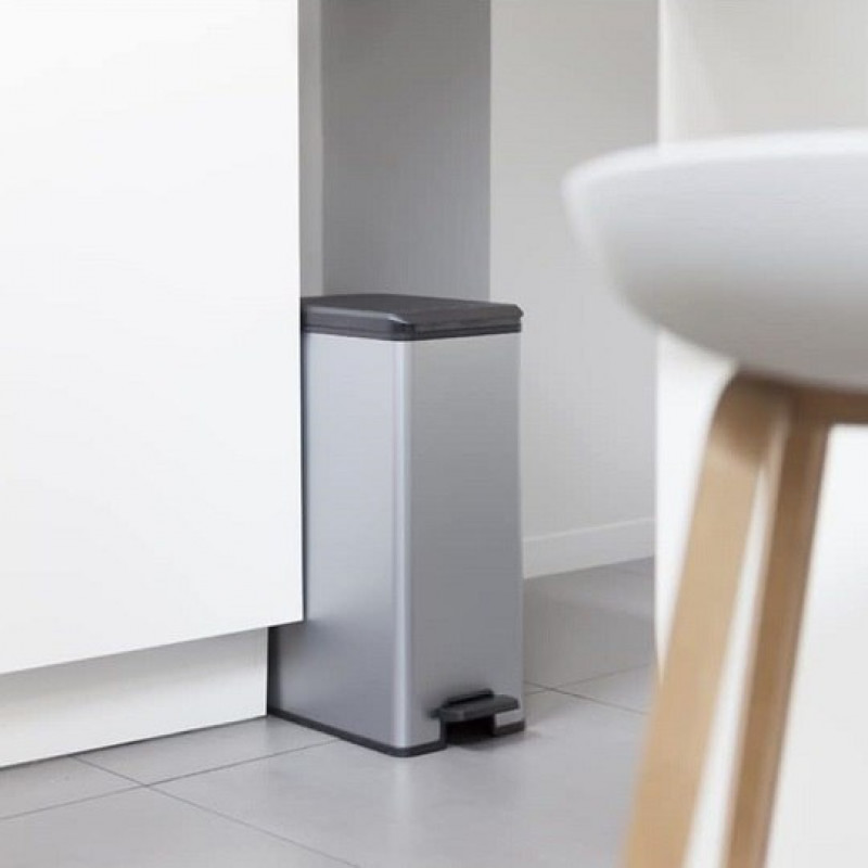 Відро для сміття металеве 40л Slim Bin 02340-582-00 Curver KETER [213298]