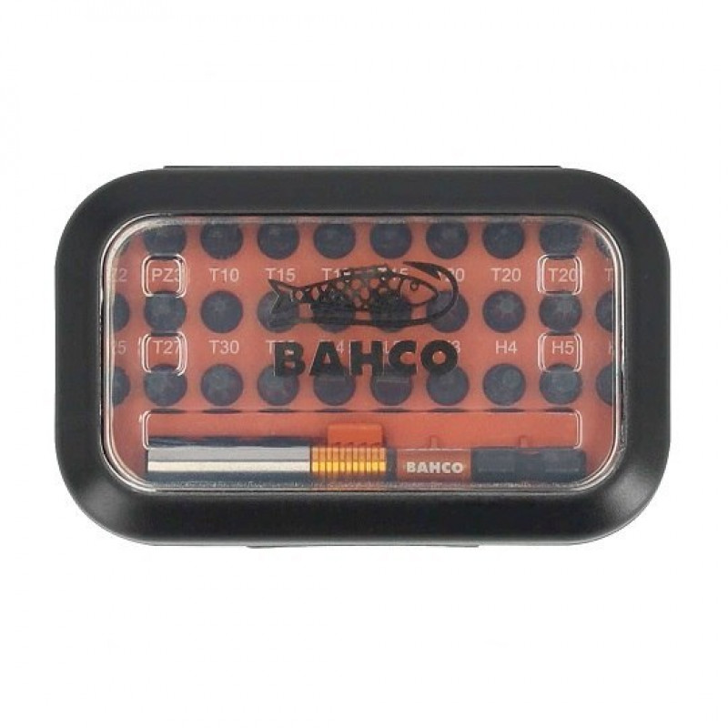 Набір ударних біт 1/4 дюйма для гвинтів PH, PZ, TORX, HEX та SL, 31 шт. BAHCO [66IM/31C-1]