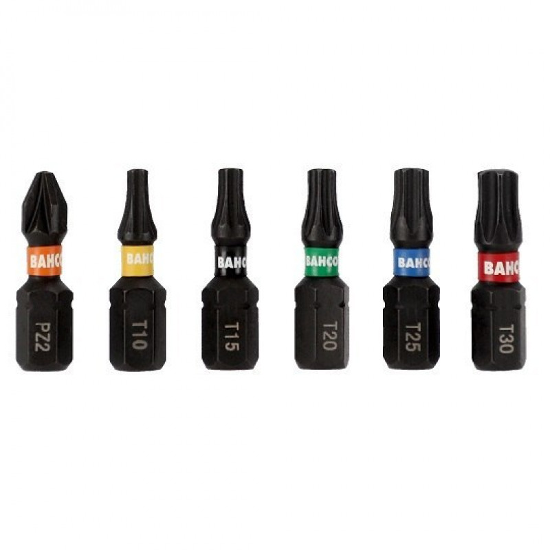 Набір ударних біт 1/4 дюйма для гвинтів PH, PZ, TORX, HEX та SL, 31 шт. BAHCO [66IM/31C-1]