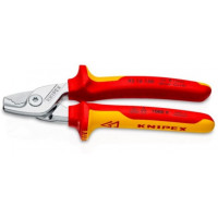Кусачки для кабелей Knipex VDE с изоляцией 160 мм [95 16 160] со ступенчатой режущей кромкой