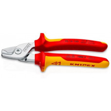 Кусачки для кабелей Knipex VDE с изоляцией 160 мм [95 16 160] со ступенчатой режущей кромкой