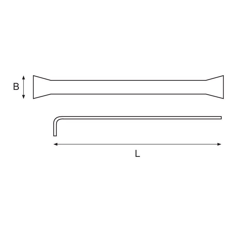 Неискровой изогнутый скребок, Bahco [NSB700-300]