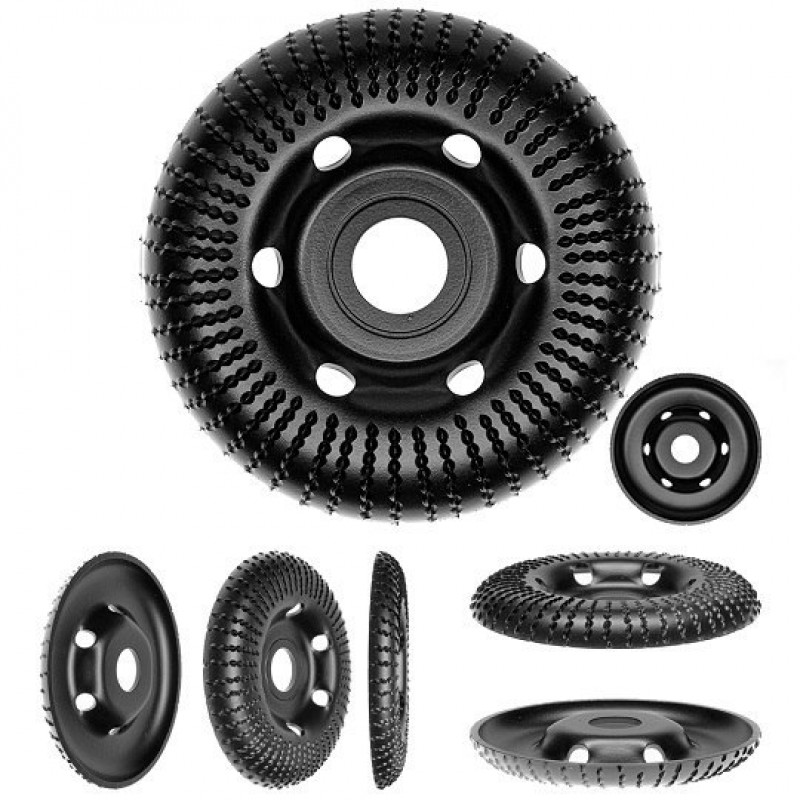 Рашпиль с выпуклым радиальным резцом R15-B, для угловых шлифовальных машин, 120 x 22,2 x 15 мм, TARPOL [T-95]