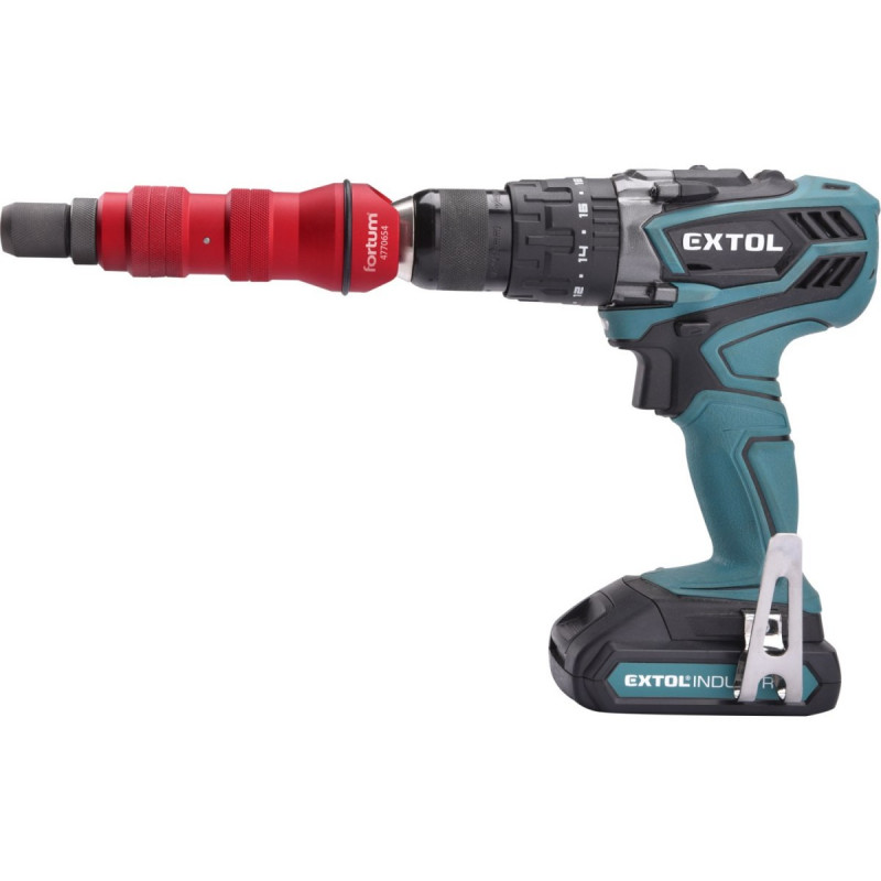 Насадка для викрутки з заклепками-гайками, кейс M3-M8 FORTUM [ARG 4770654]