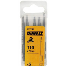 Набір із 5 біт Torx 1/4, розмір TX10/70 мм, DeWalt [DT7290-QZ]