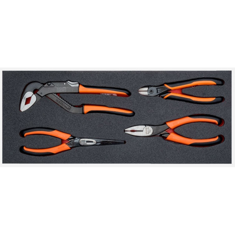 Вставка для инструментальной тележки с оборудованием, 4 инструмента, Bahco [FF1E4001] размер 1/3 ящика