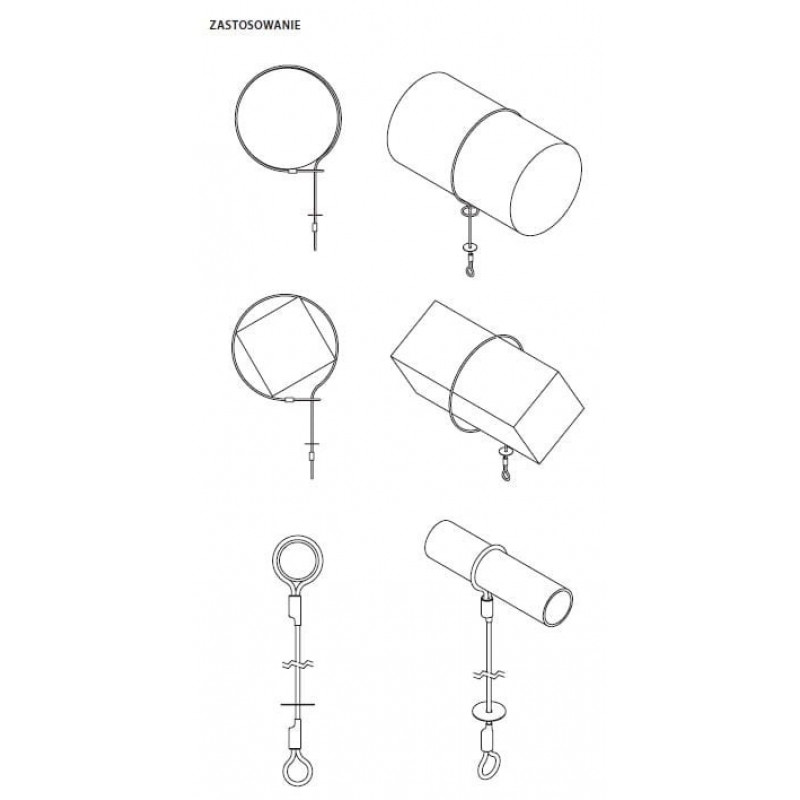 AT190 (200 см) крючок для кабеля PROTEKT без разъема