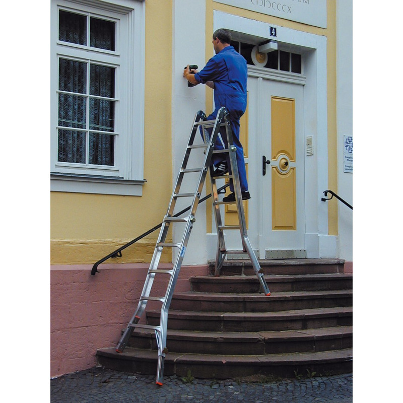 Телескопические шарнирные стремянки KRAUSE TeleVario 4x4 [129970]