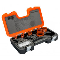 Набор биметаллических коронок Bahco из 9 предметов для дерева и металла [3834-SET-65-22/64]