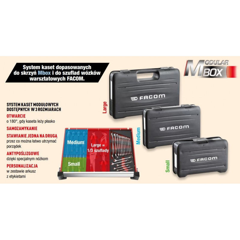 Набор головок XZN с битами, 1/2, M6-M18, 7 предм. Facom [SV.J7APB]