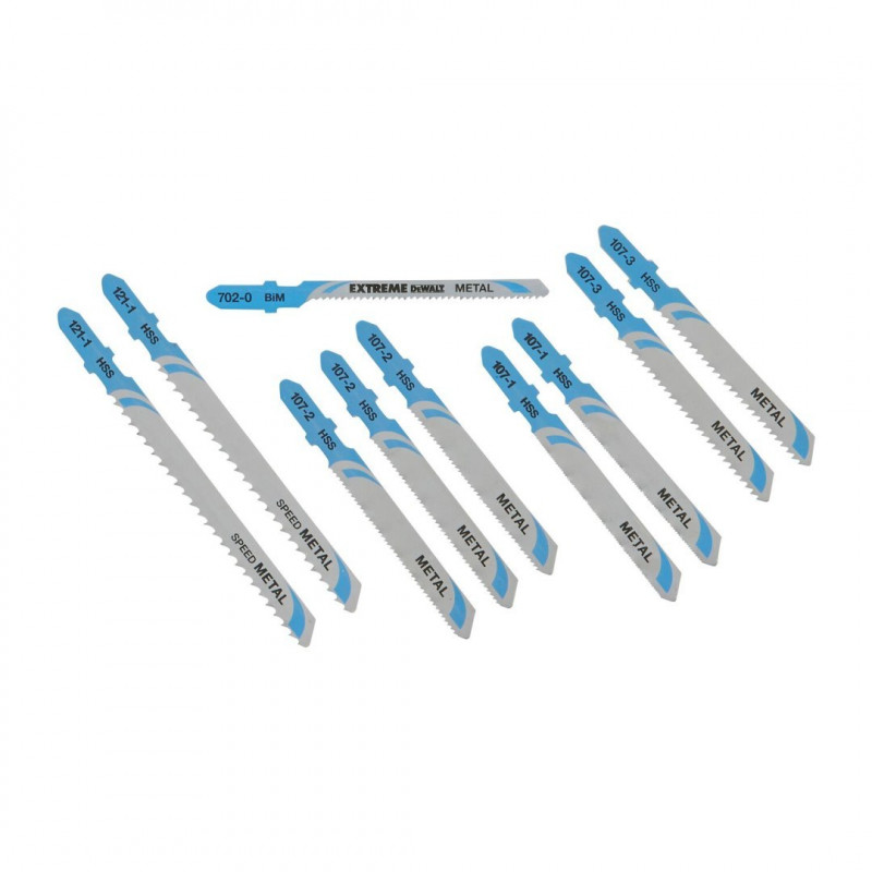 Набор 10-предметных полотен для лобзика DeWalt для резки металла [DT2292-QZ]